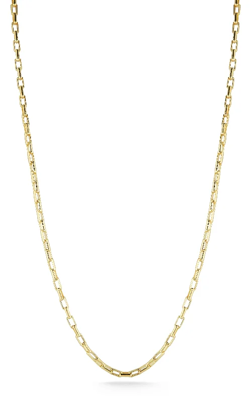 Long Link Box Chain Necklace