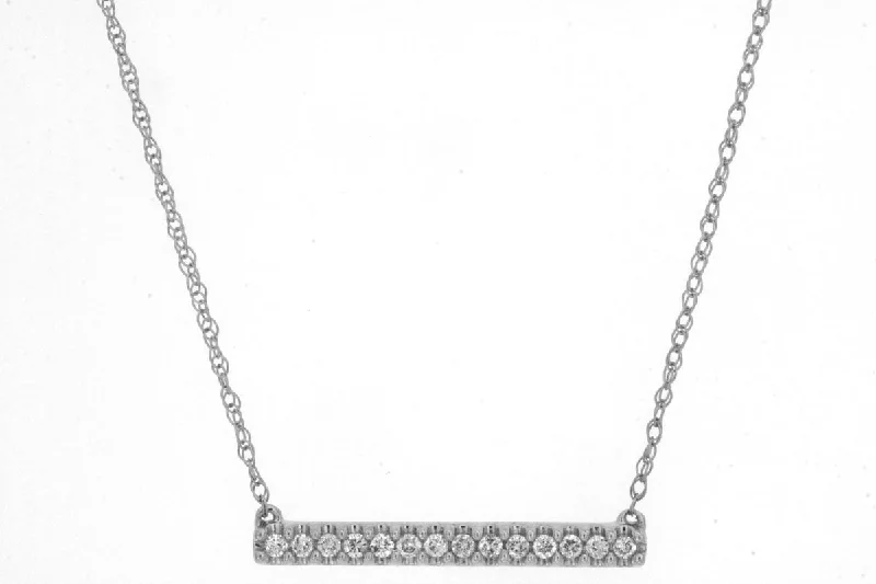 Diamond Bar Necklace