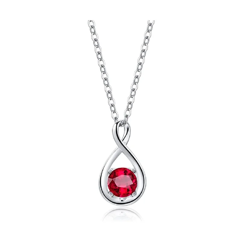 "Birthstone" July Gemstone Sterling Silver Necklace