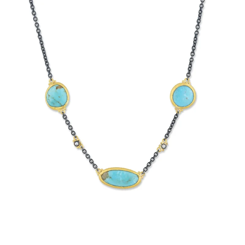 Lika Behar Triple Stone KATYA Necklace