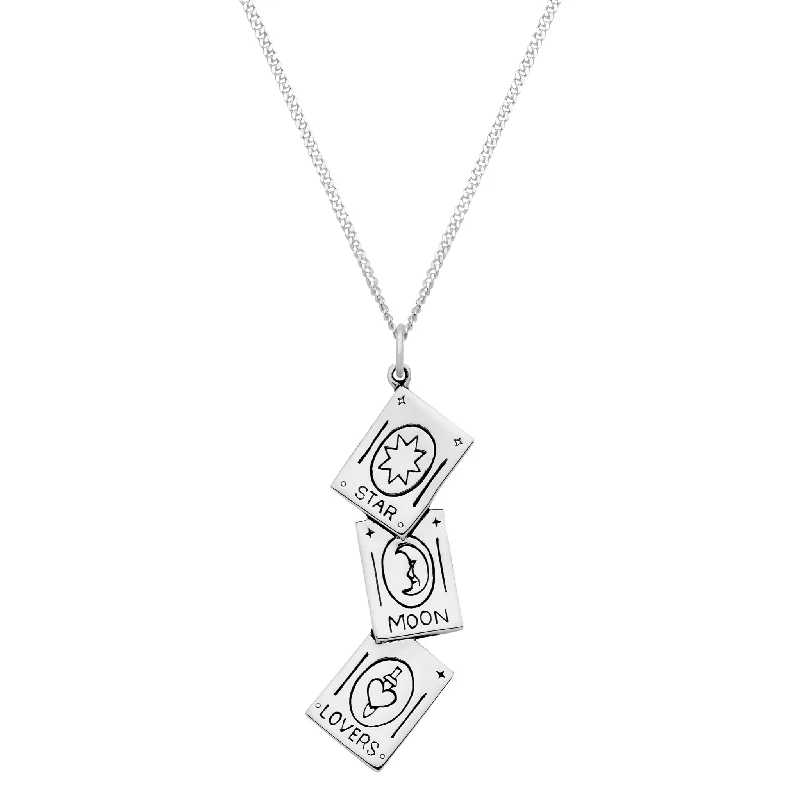 TUMBLING TAROT - Sterling Silver Necklace