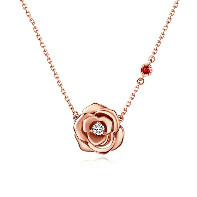 FANCIME "My Rose" 14K Rose Gold Necklace