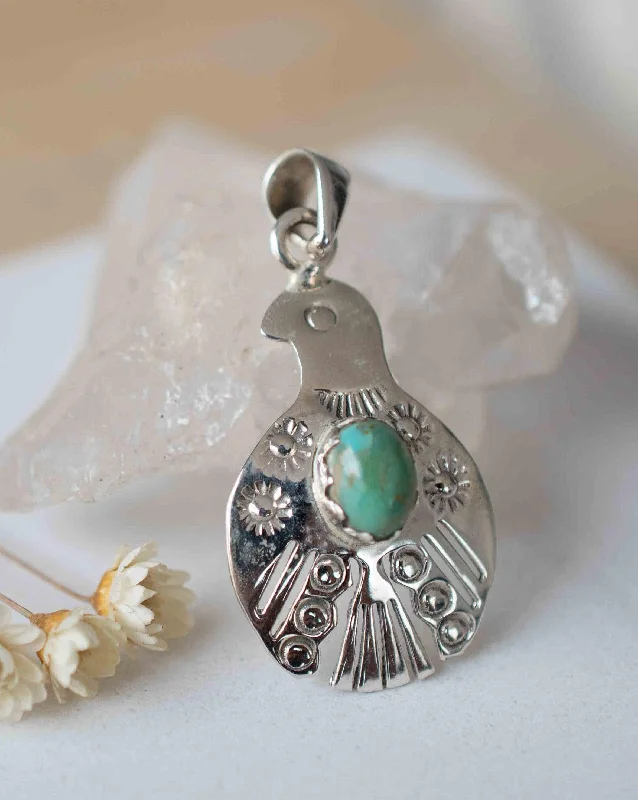 Bird Pendant ~ Turquoise ~ Sterling Silver 925 ~MP005