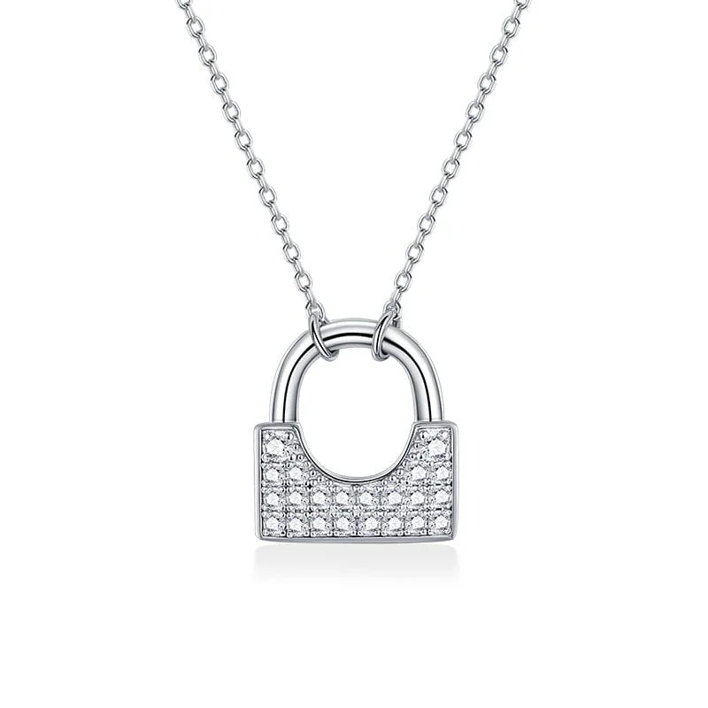 FANCIME "Yes My Love" Padlock Sterling Silver Necklace