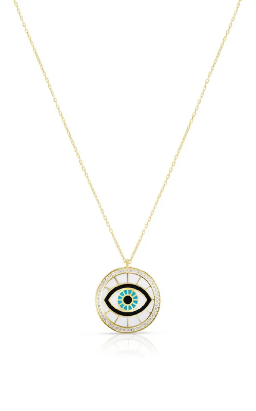 Evil Eye Enamel Necklace