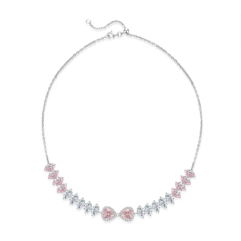 FANCIME "Bling Sweetheart" Tennis Sterling Silver Necklace