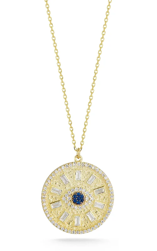 Evil Eye Medallion Necklace